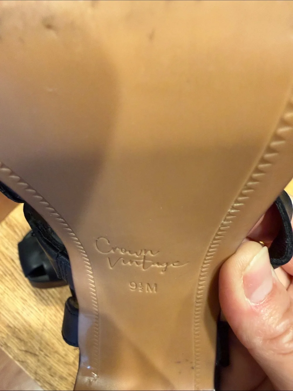Crown Vintage black leather